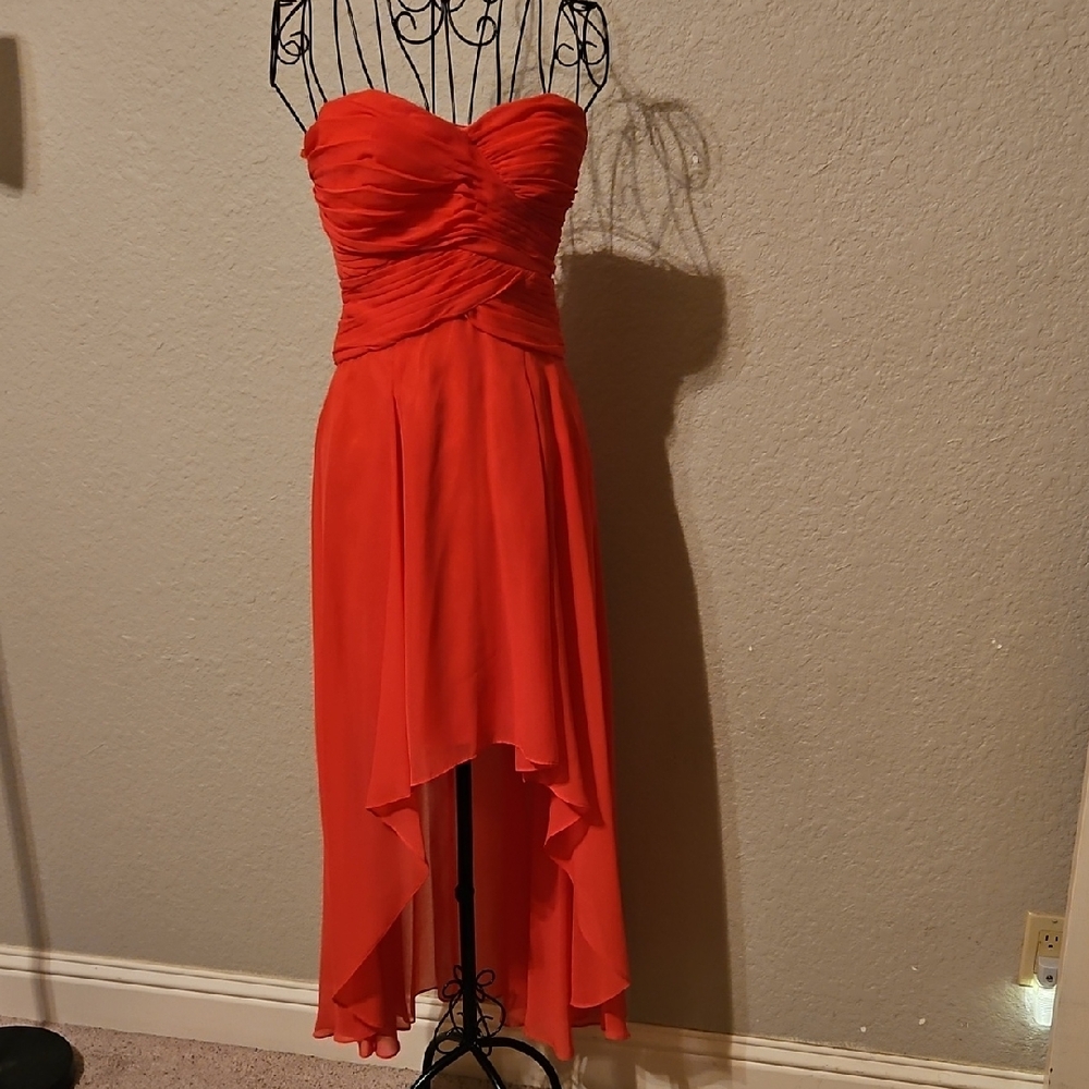 Elegant Pink  Strapless Dress